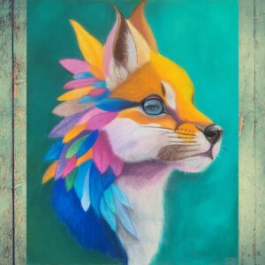 Dessin aux pastels - Enchantement sauvage - 24x30cm