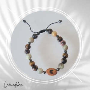 Bracelet Pierres & Symbole croissant de lune – Renaissance