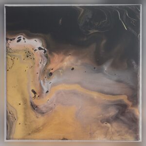 Tableau - Rêve doré - Acrylique 20x20cm