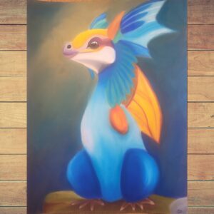 Dessin aux pastels - Le gardien - 30x40cm