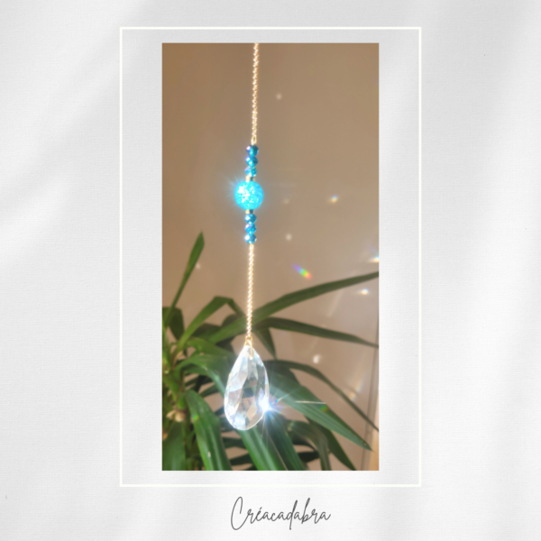 Attrape soleil artisanal Éclat Doré et Bleu Crécadabra