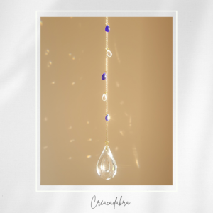 Attrape-soleil artisanal «Gouttes Lumineuses» – Cristal et gouttes d’eau