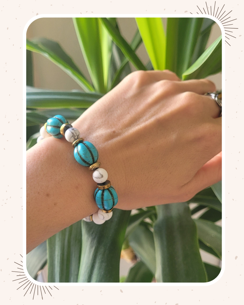 Bracelets pierres howlite