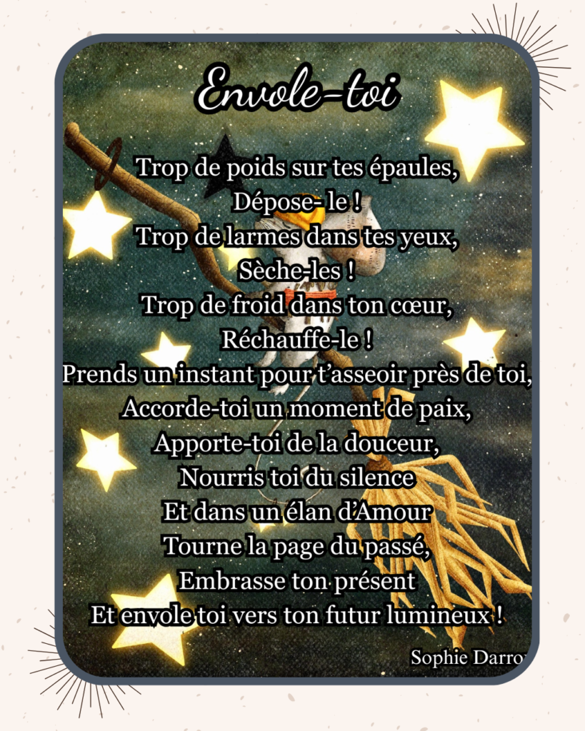 texte en écriture intuitive envole toi