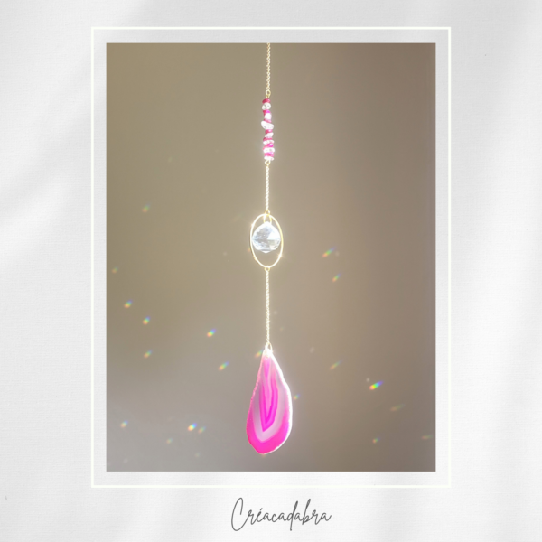 Attrape-soleil fait main Agate enchantée